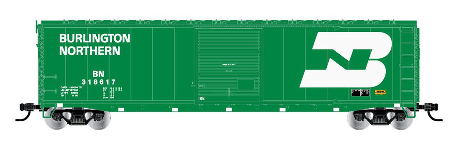 Rivarossi HR6637D - Gedeckter Güterwagen, Burlington Northern, 318631, Ep.III