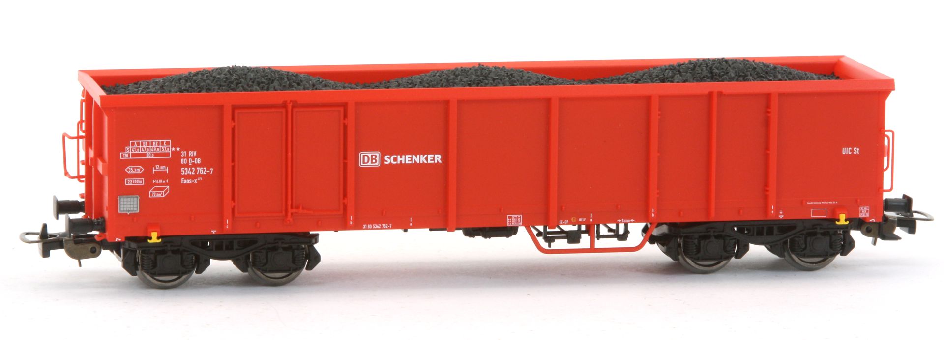 Piko 58275 - 2er Set offene Güterwagen Eaos mit Kohleladung, DBAG, Ep.VI, Set 2