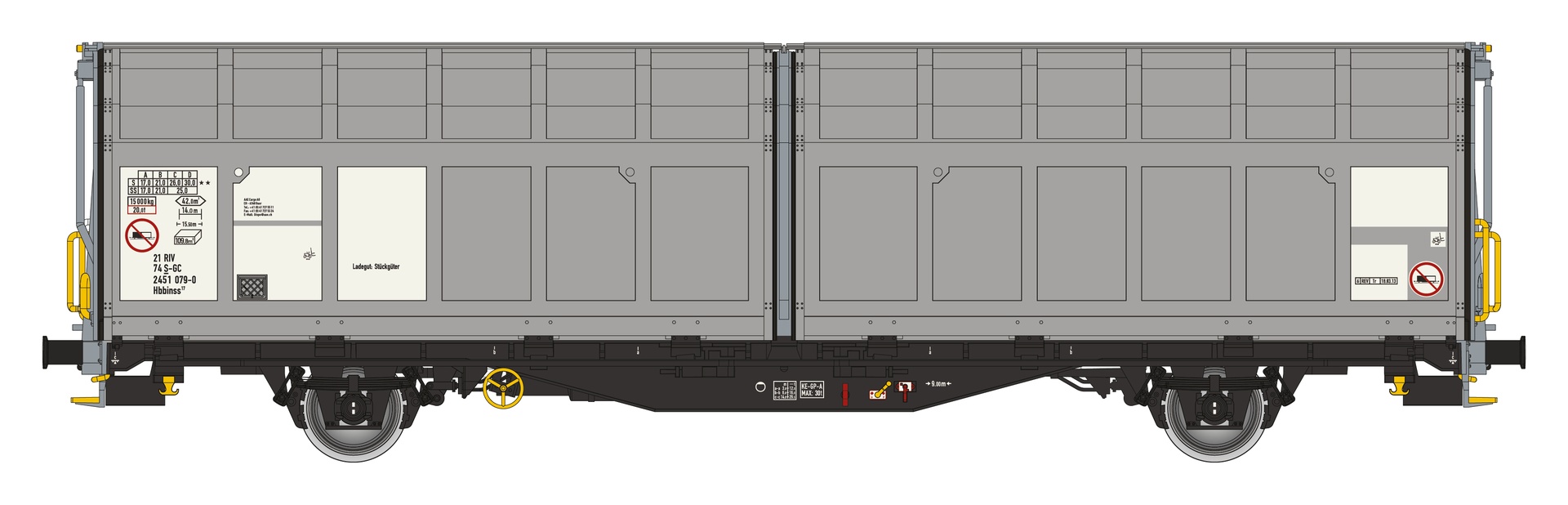 Albert Modell 245062 - Schiebewandwagen Hbbinss, S-GC, Ep.VI