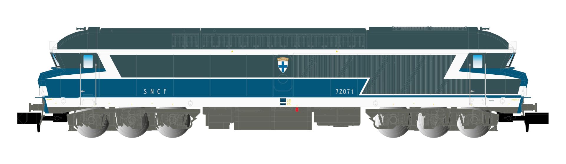 Arnold HN2651S - Diesellok CC 72071 'Marseilles', SNCF, Ep.IV, DC-Sound