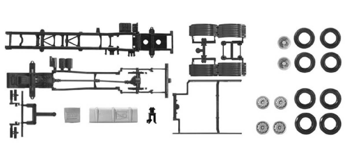 Herpa 083966 - Fahrgestell LKW MAN Euro 6, 7,45m, 3achs