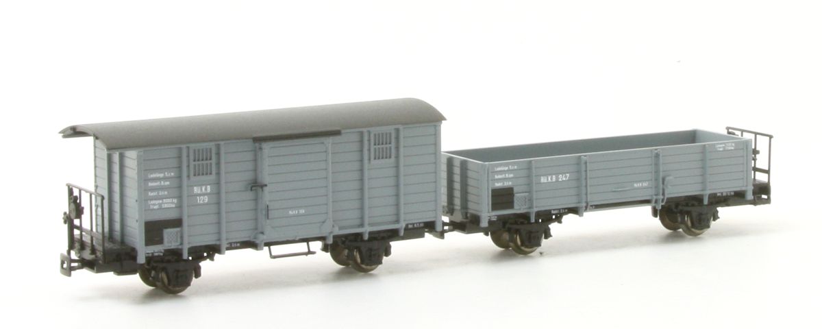 Roco 34559-A22 - 2er Set Güterwagen, RÜKB, Ep.I