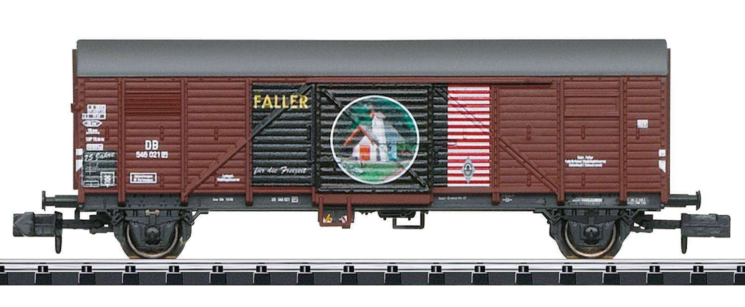 Trix 18021 - Gedeckter Güterwagen, DB, Ep.III '75 Jahre Faller'