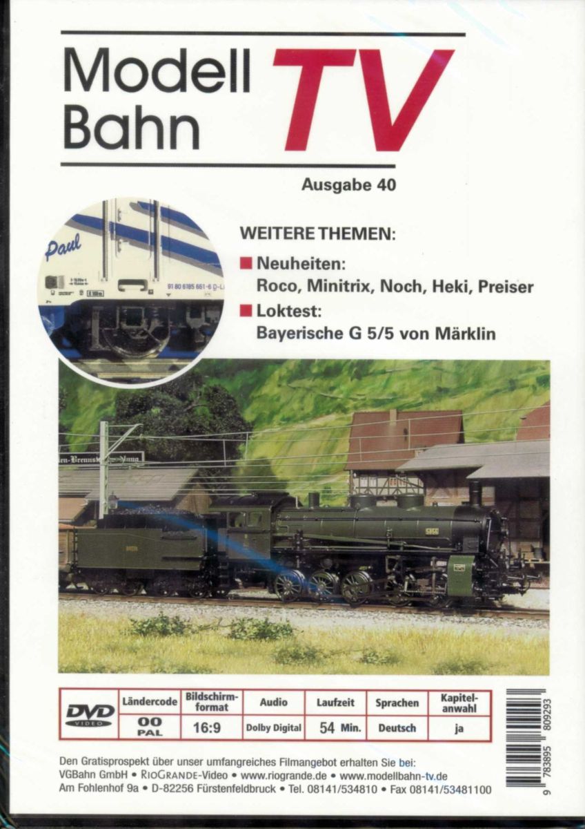 VGB 7540 - DVD - Modellbahn TV - Ausgabe 40
