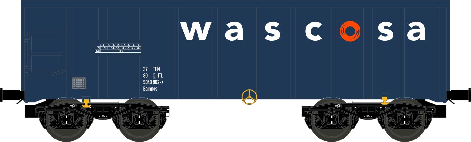 nme 543622 - Offener Güterwagen Eamnos 57m³, WASCOSA, Ep.VI