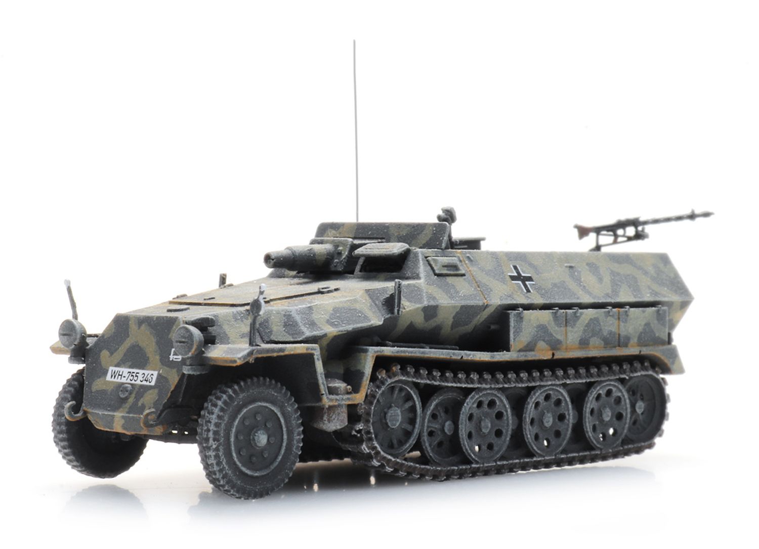 Artitec 6870521 - Wehrmacht Sd.Kfz. 251/9 Ausführung C ‘Stummel’, camo-grau