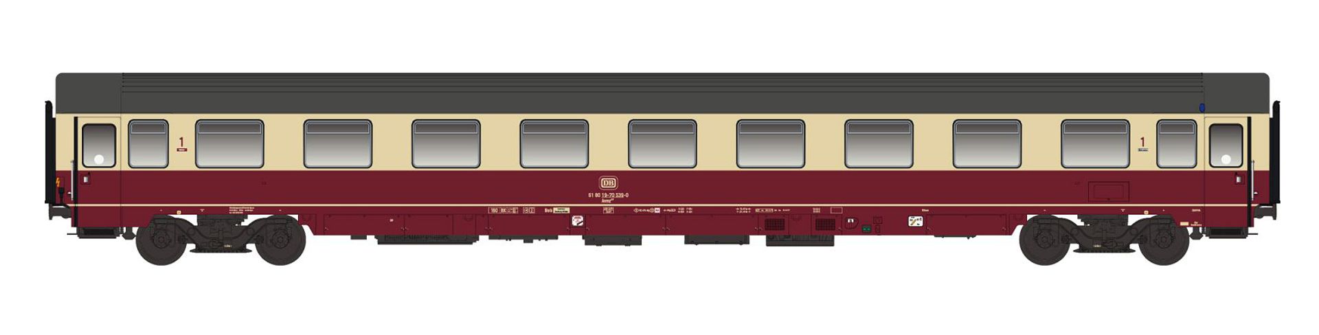 L.S. Models 46174 - Personenwagen Avmz 207, 1.Klasse, DB, Ep.IV