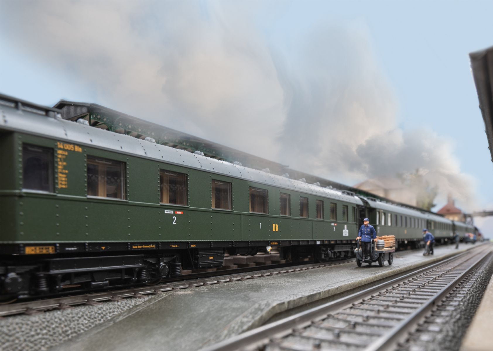 Märklin 42514 - 4er Set Personenwagen Ba 1928-30 'Hecht', DR, Ep.III