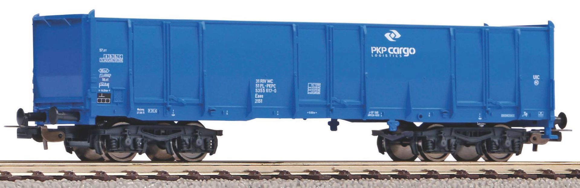 Piko 98553-C3 - Hochbordwagen Eaos, PKP-Cargo, Ep.VI, Betriebnummer 3