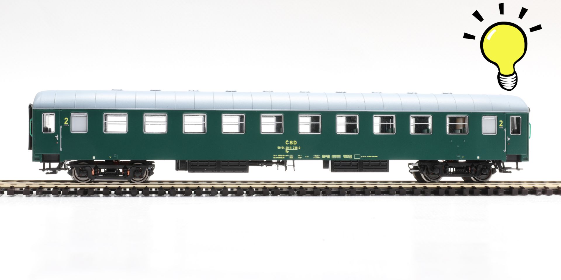 igra 97200028os - Personenwagen Bp 'Bratislava 1', CSD, Ep.IV, mit Innenbeleuchtung