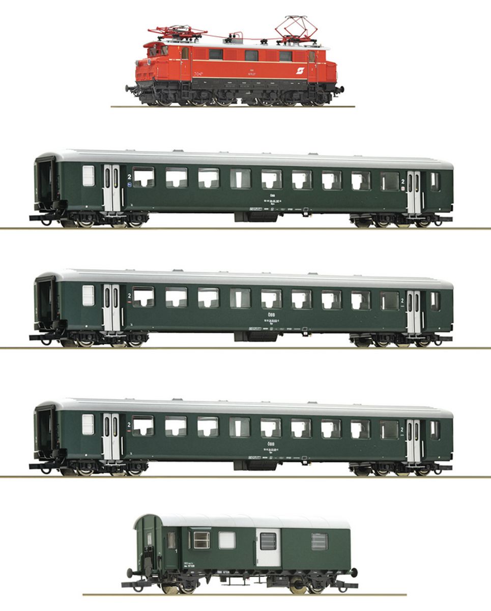 Roco 61493 - Zugset mit E-Lok 1670.27 und Personenwagen, ÖBB, Ep.IV