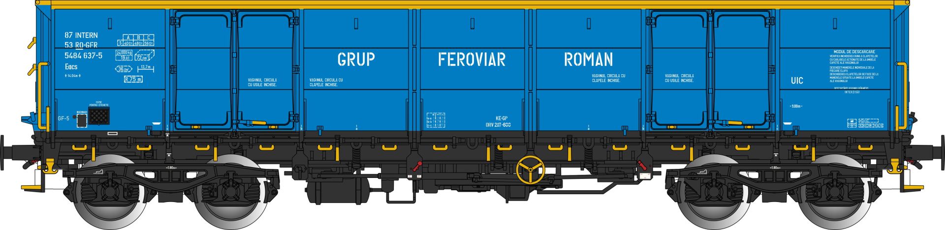 Albert Modell 548002 - Offener Güterwagen Eacs, RO-GFR, Ep.VI