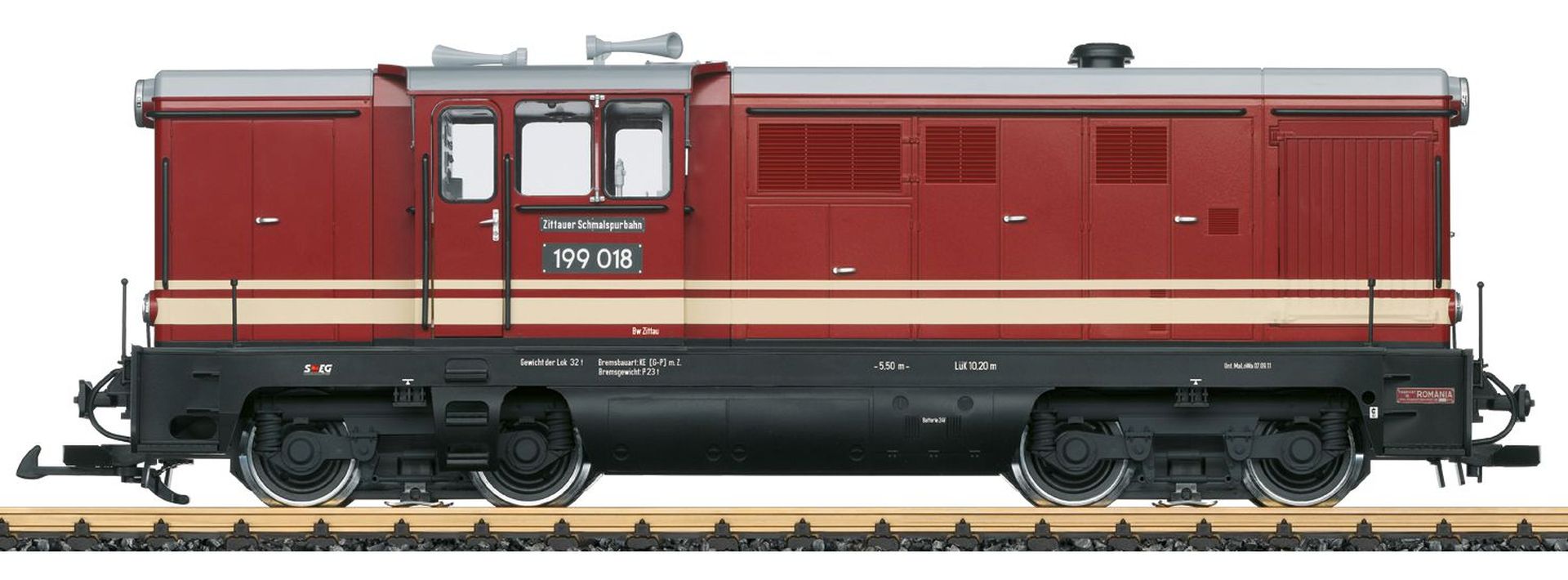LGB 26450 - Diesellok 199 018, SOEG, Zittauer Schmalspurbahn, Ep.VI, DC-MFX-Sound LGB 26450 - Diesellok 199 018, SOEG, Zittauer Schmalspurbahn, Ep.VI, DC-MFX-Sound