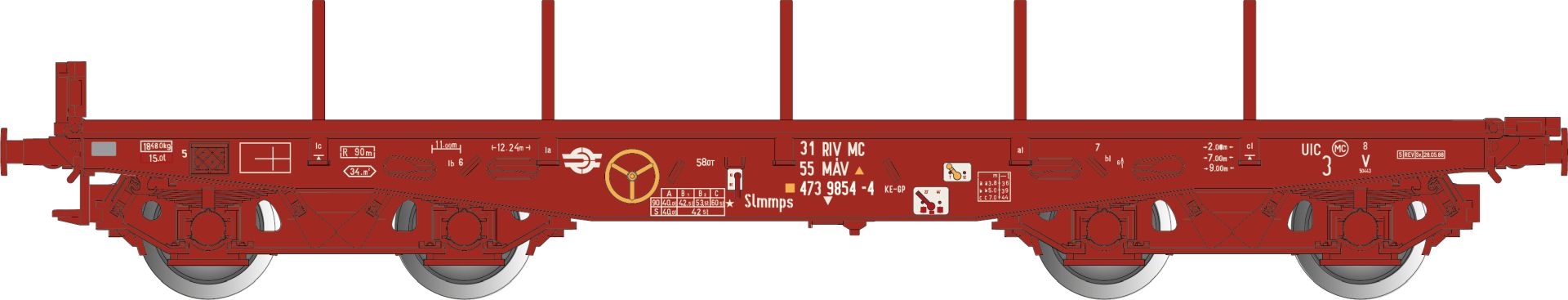 Albert Modell 473011 - Schwerlastwagen Slmmps, MAV, Ep.V