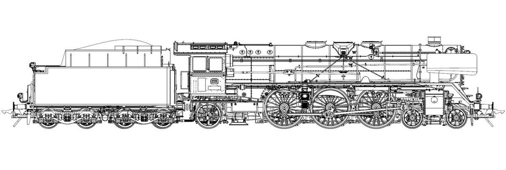Lenz 40201-11 - Dampflok BR 01, DB, Ep.IV, Witte-WLB