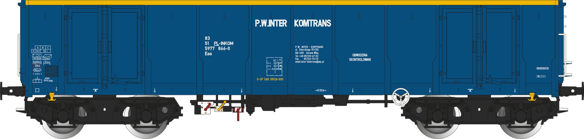 Albert Modell 597029 - Offener Güterwagen Eas, PL-INKOM, Ep.VI