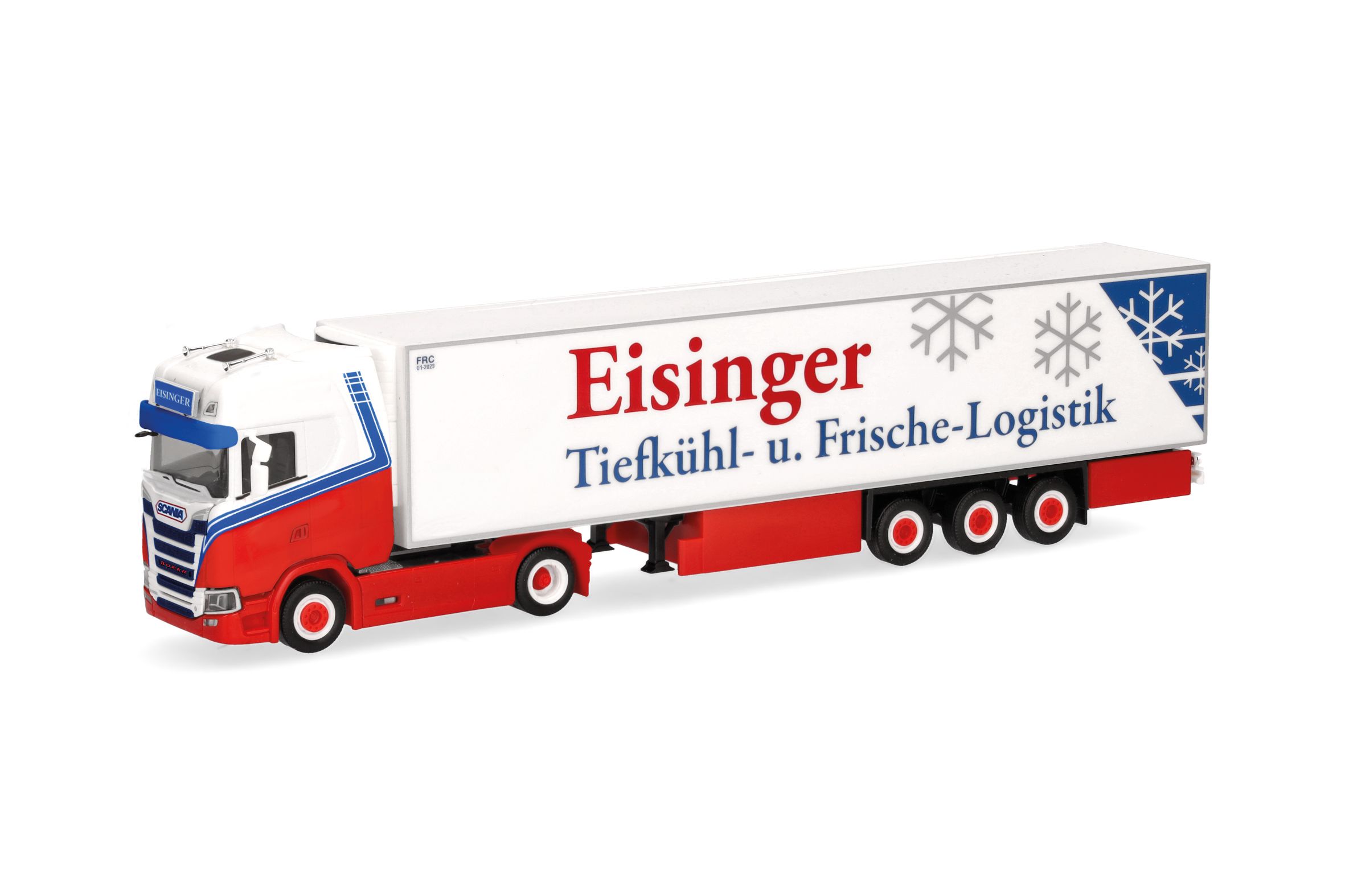 Herpa 318594 - Scania CS 20 HD Kühlkoffer-Sattelzug "Eisinger"