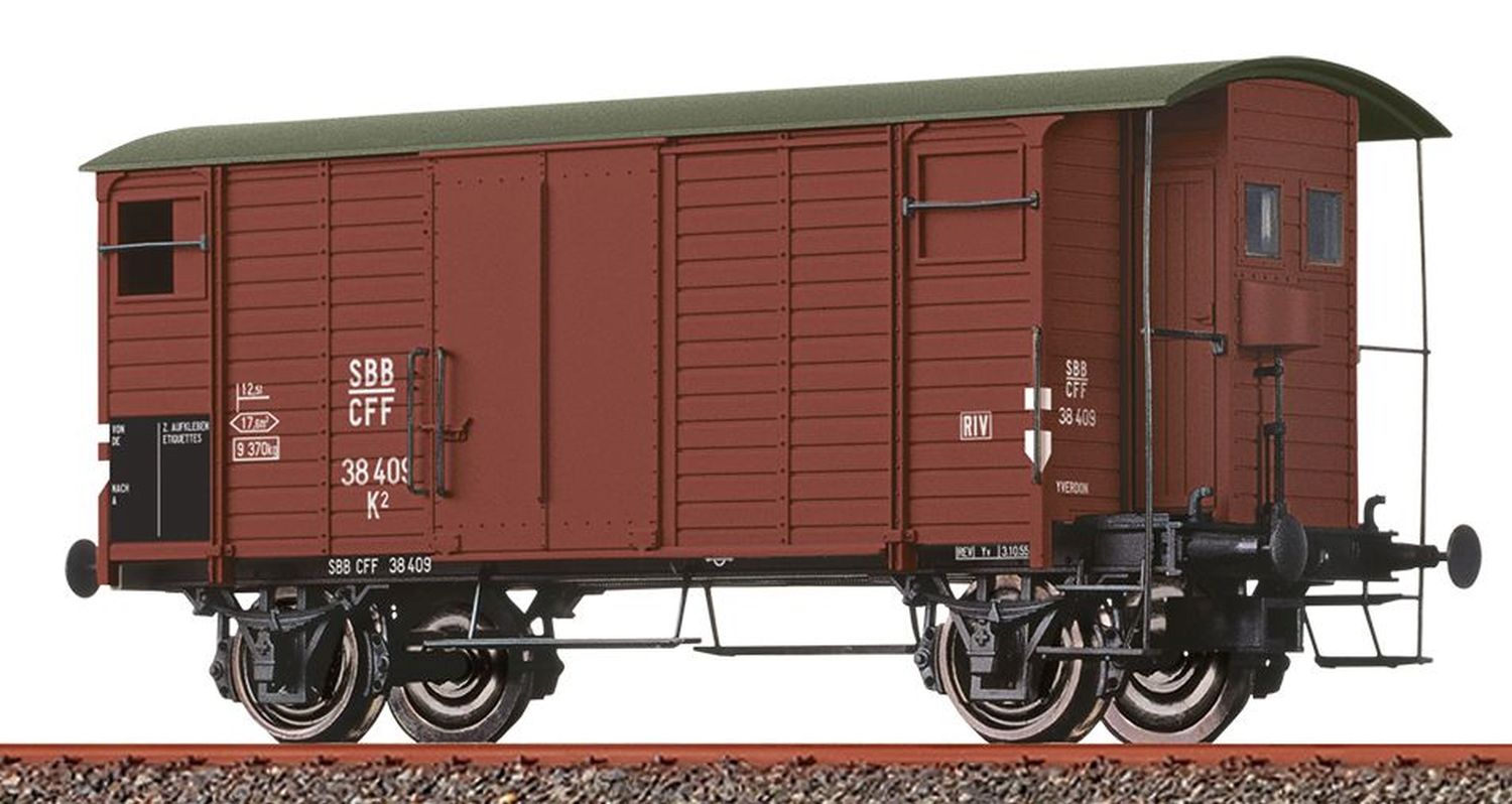 Brawa 47892 - Gedeckter Güterwagen K2, SBB, Ep.III