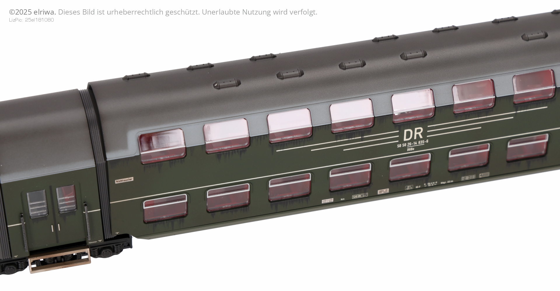 Kres 52033087 - Doppelstockgliederzug DGB 12, 4-teilig, DR, Ep.IV, verschmutzt, mit Innenbel., DC-Digital