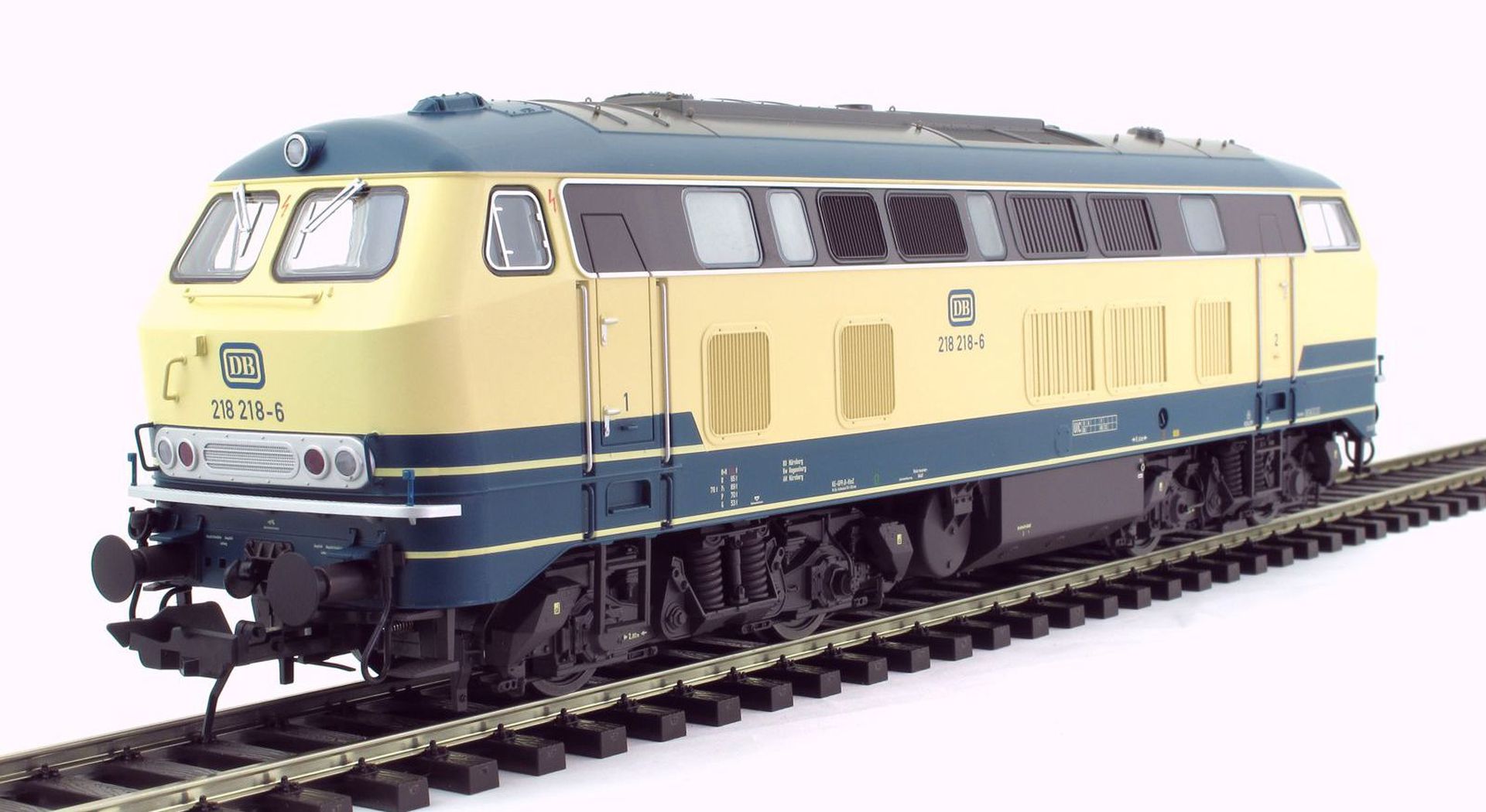 Lenz 40180-05 - Diesellok 218 218-6, ozeanblau-beige, DB, Ep.IV
