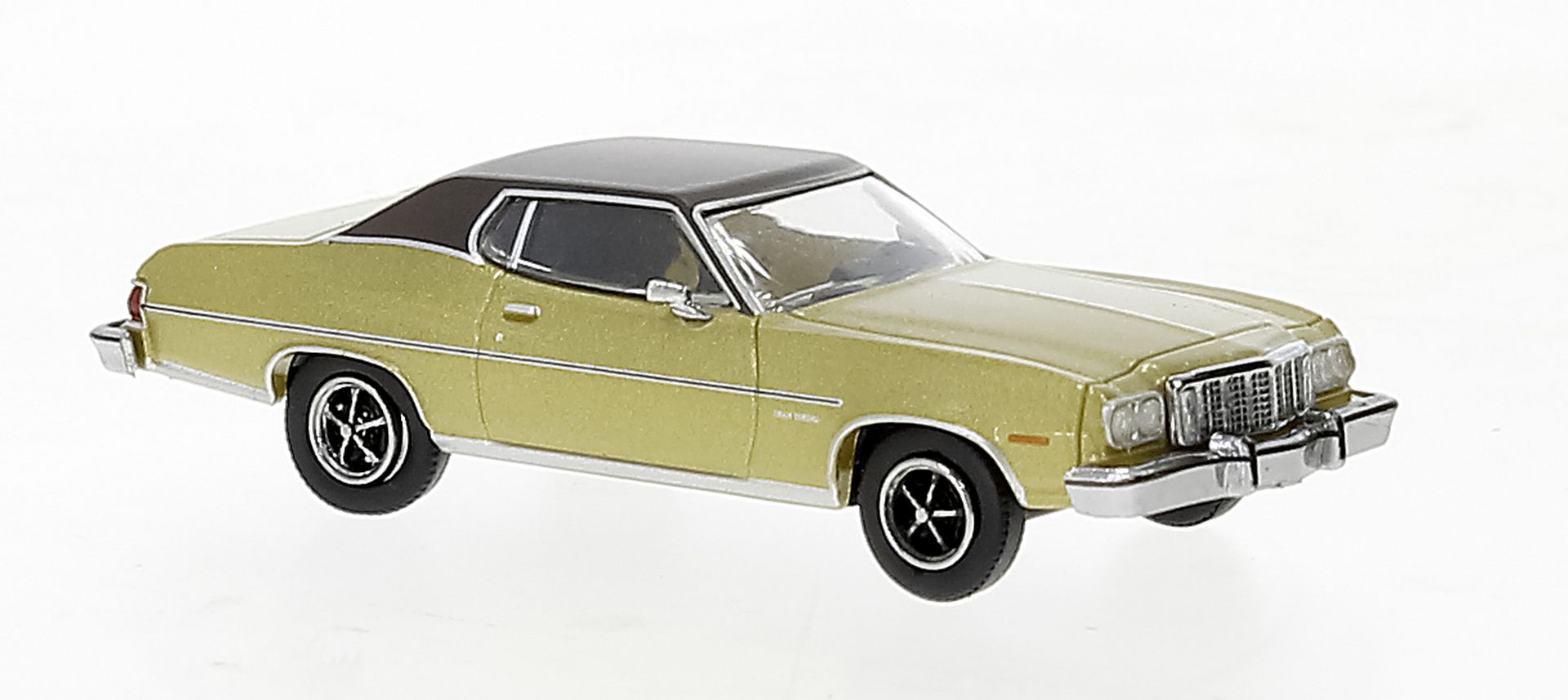 Brekina 19728 - Ford Gran Torino, gold/matt-schwarz, 1976