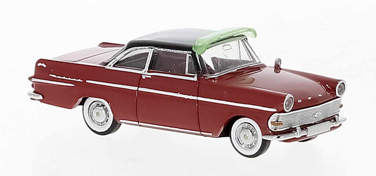 Brekina 20070 - Opel P2 Coupe rot-schwarz, 1960