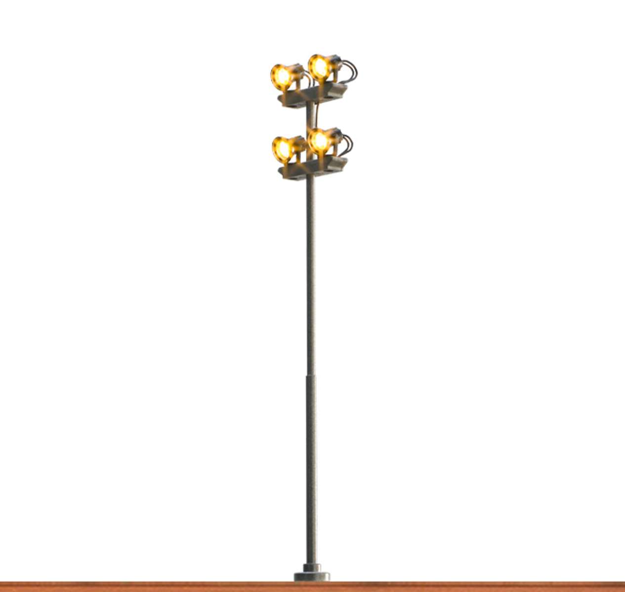 Brawa 84152 - Flutlichtmast 4-fach mit Stecksockel und LED, H= 150mm
