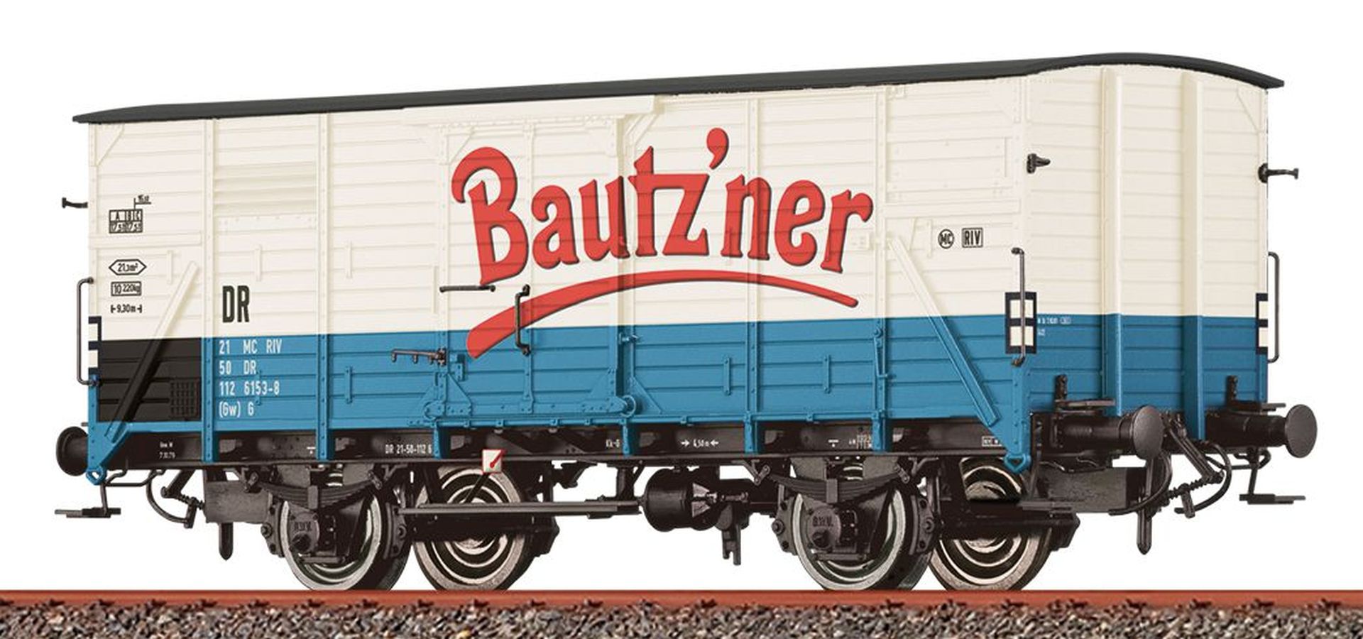 Brawa 49714 - Gedeckter Güterwagen G10, DR, Ep.IV 'Bautzner Senf'