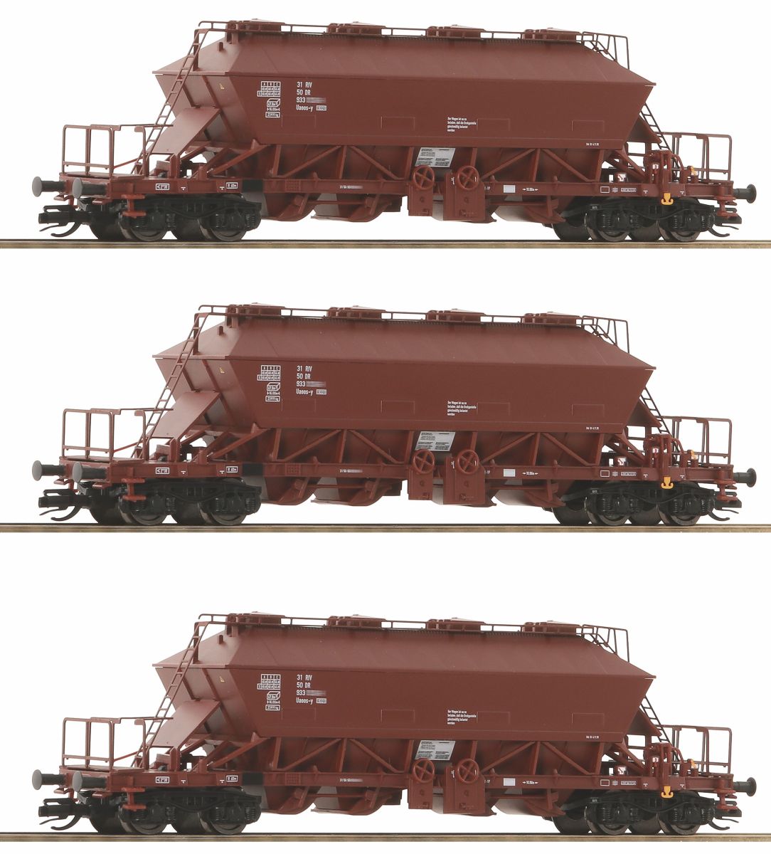 Roco 6680018 - 3er Set Kaliwagen Uaoos-y, DR, Ep.IV