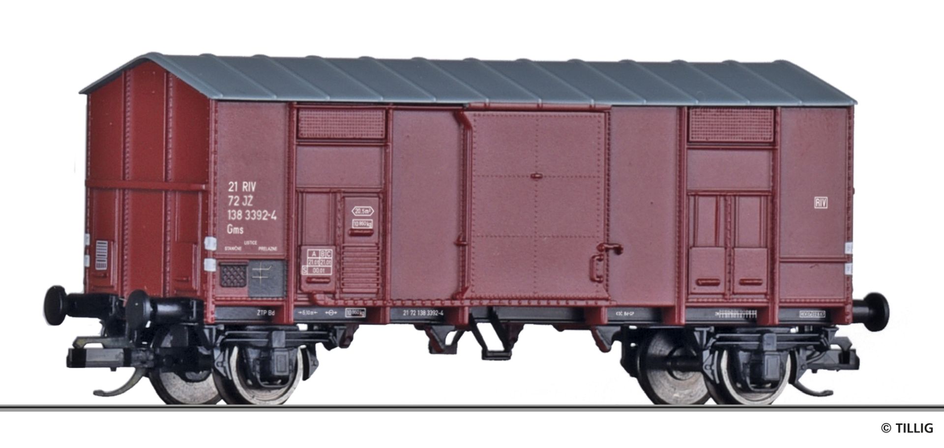 Tillig 14891 - Gedeckter Güterwagen Gms, JZ, Ep.VI