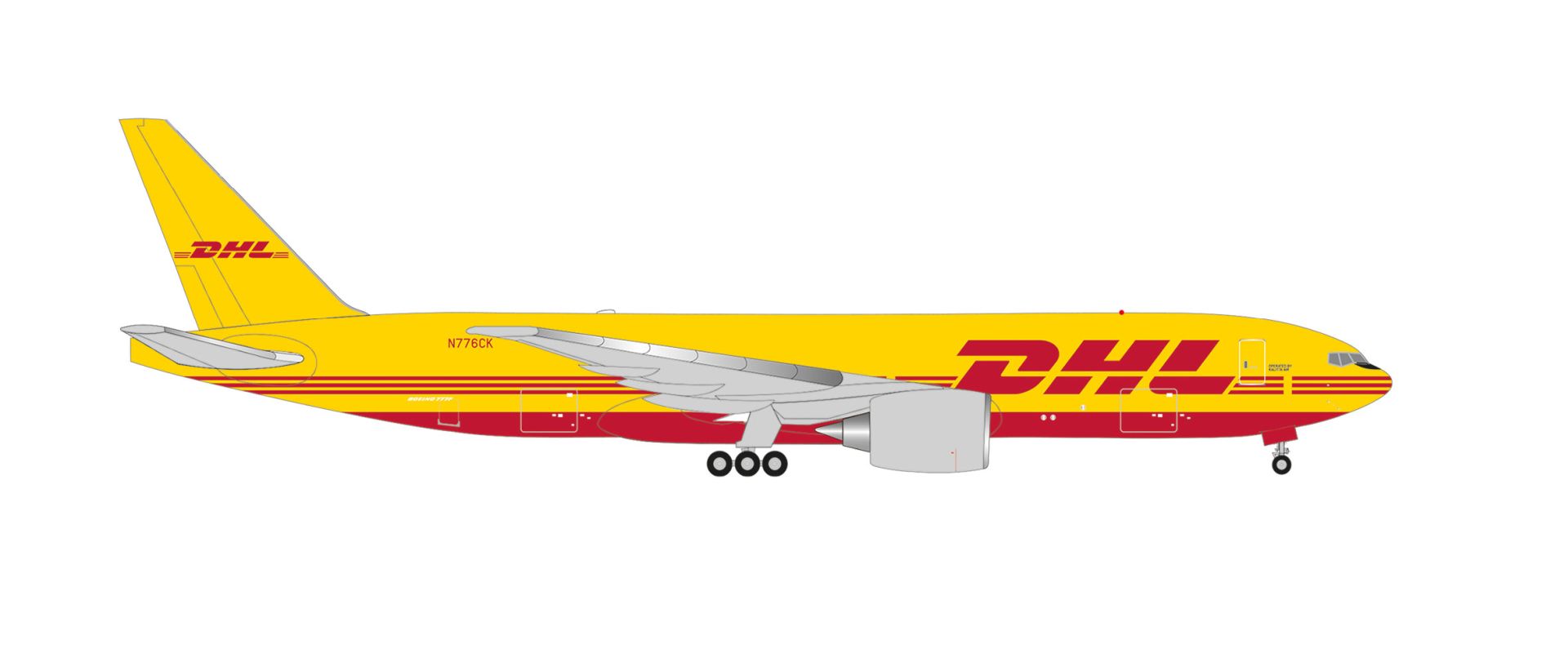 Herpa 537032-001 - DHL Aviation Boeing 777F – N776CK Herpa 537032-001 - DHL Aviation Boeing 777F – N776CK