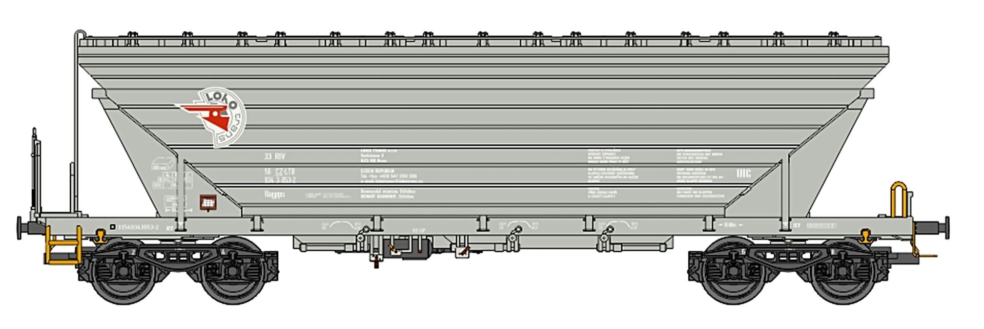 NPE NW 52230 - Getreidesilowagen Uagpps, Tschechien, LokoTrans, Ep.VI