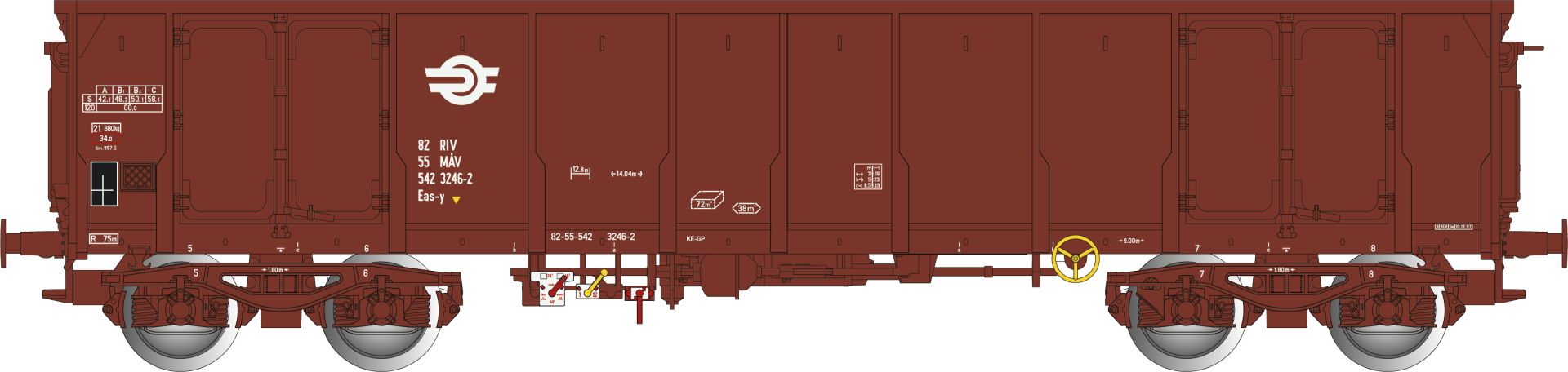 Albert Modell 542039 - Offener Güterwagen Eas-y, MÁV, Ep.V