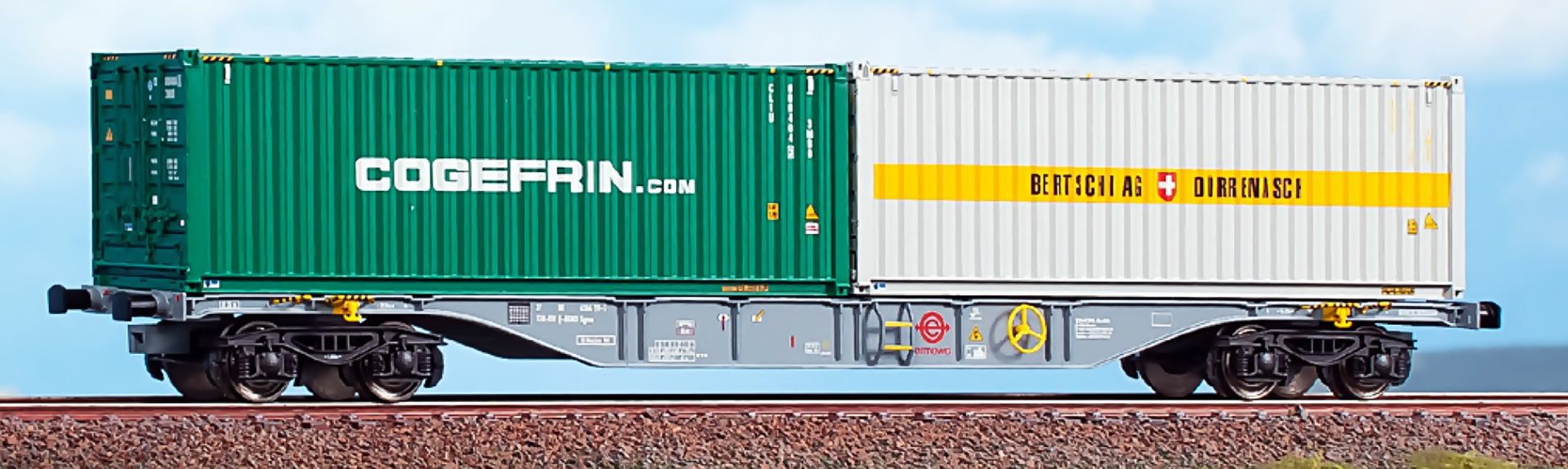 ACME AC 40406 - Containertragwagen Sngss 60, ERMEWA, Ep.VI 'Bertschi'