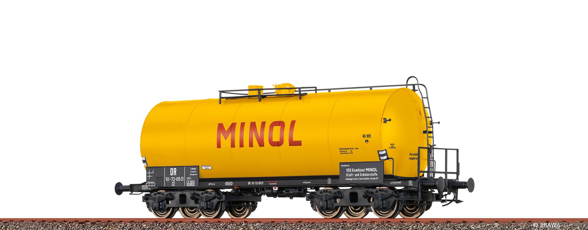 Brawa 49629 - Leichtbaukesselwagen Uerdingen ZZ "Minol", DR, Ep.III