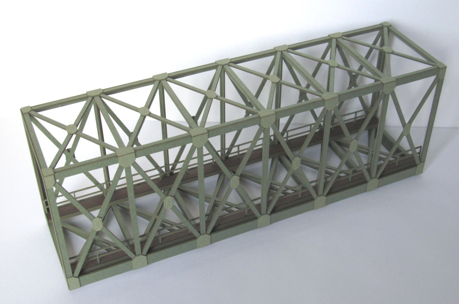 Laffont T4501 - Fachwerk-Kastenbrücke 1-gleisig, resedagrün