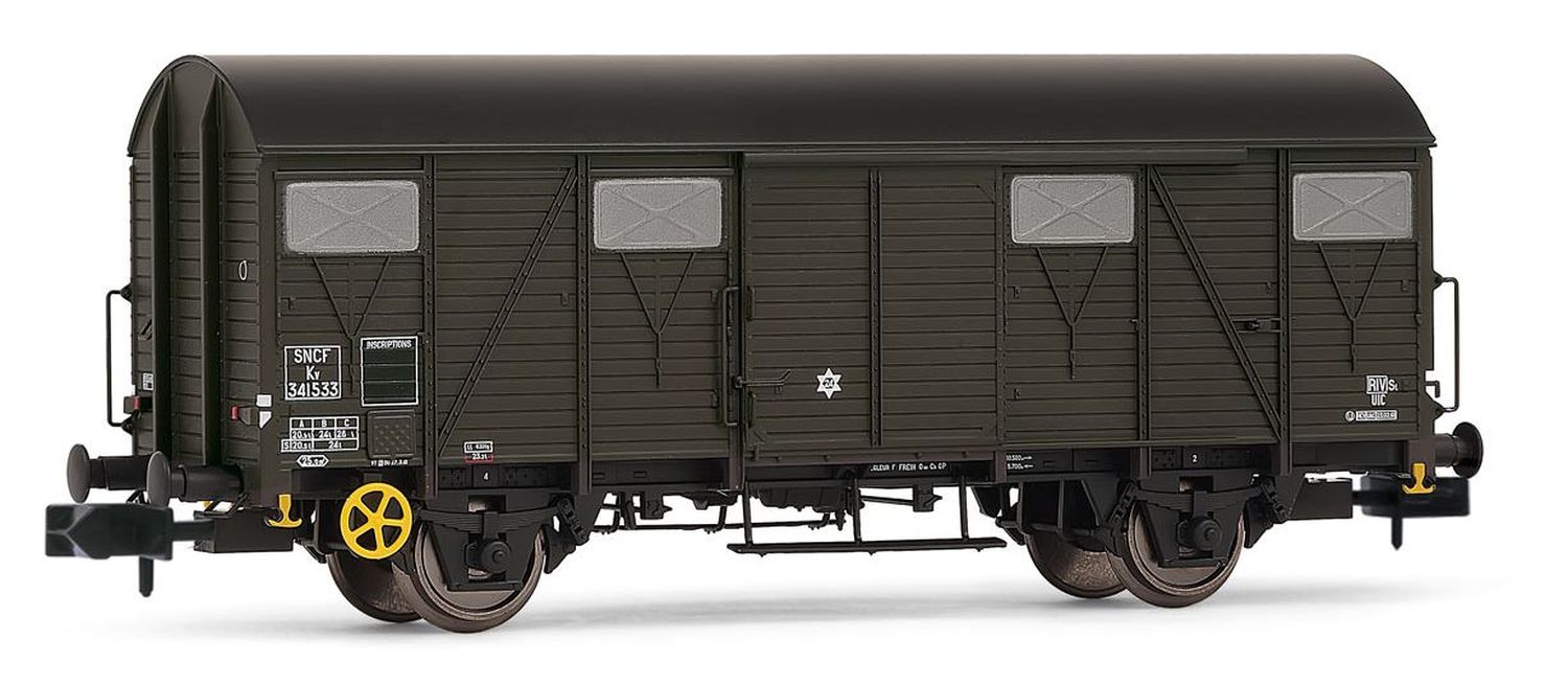 Arnold HN6514 - 2er Set gedeckte Güterwagen K, SNCF, Ep.III