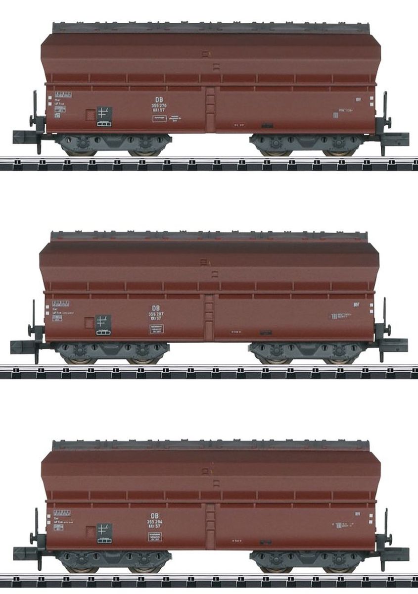 Trix 18268 - 3er Set Güterwagen Kkt57, DB, Ep.III