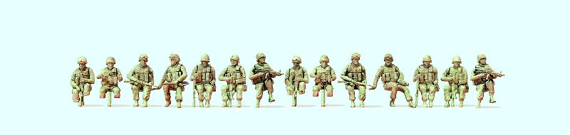 Preiser 72544 - US-Army, 14 unbemalte Figuren Preiser 72544 - US-Army, 14 unbemalte Figuren
