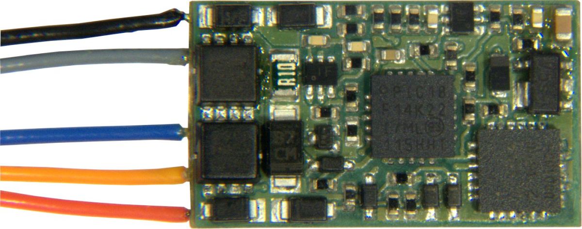 ZIMO MX820X - Zweifach-Weichen-Decoder, 19 x 11 x 3,5 mm,  0,8 A, + 8 Ausgänge
