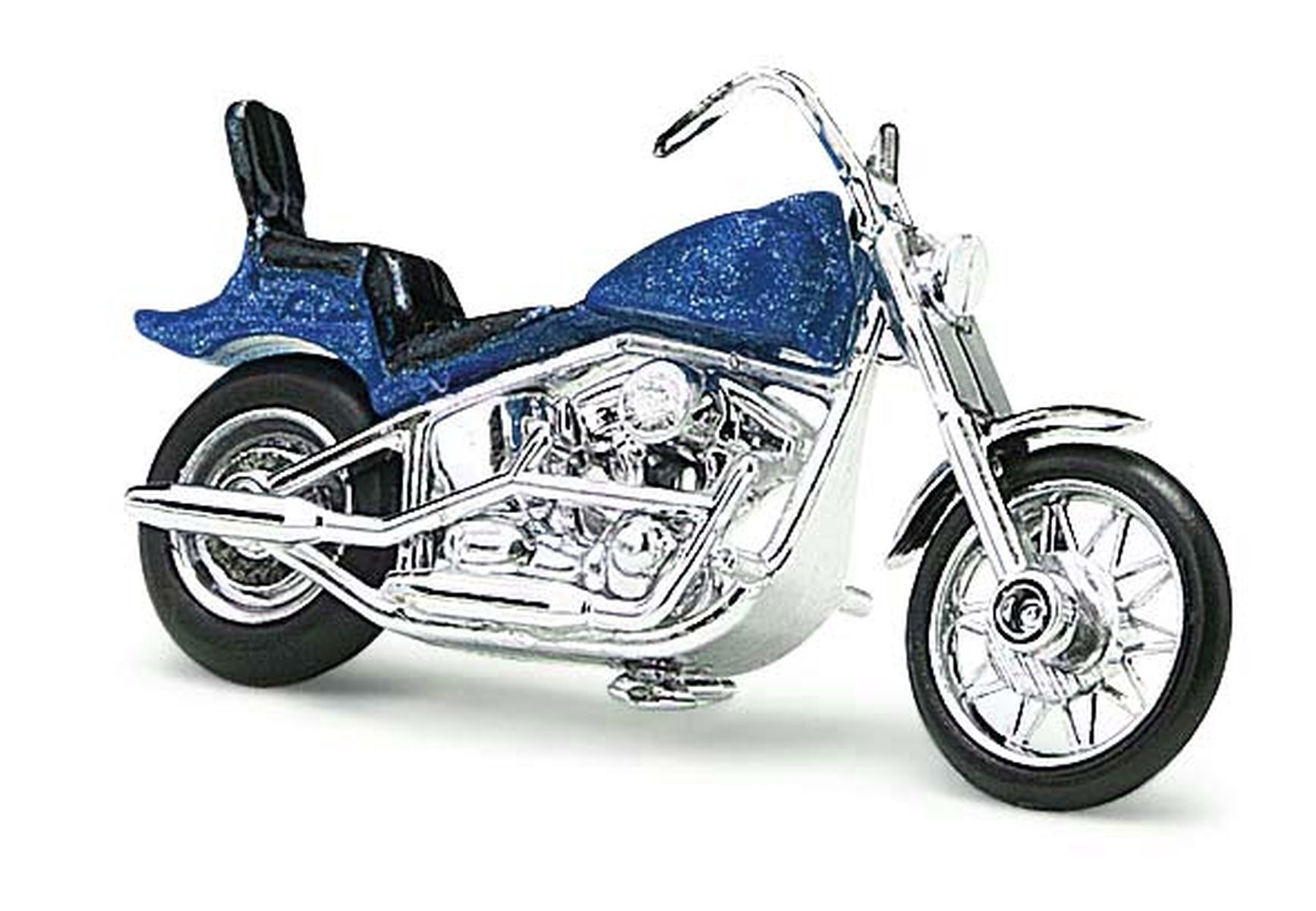 Busch 40152 - US-Motorrad, blau-metallic