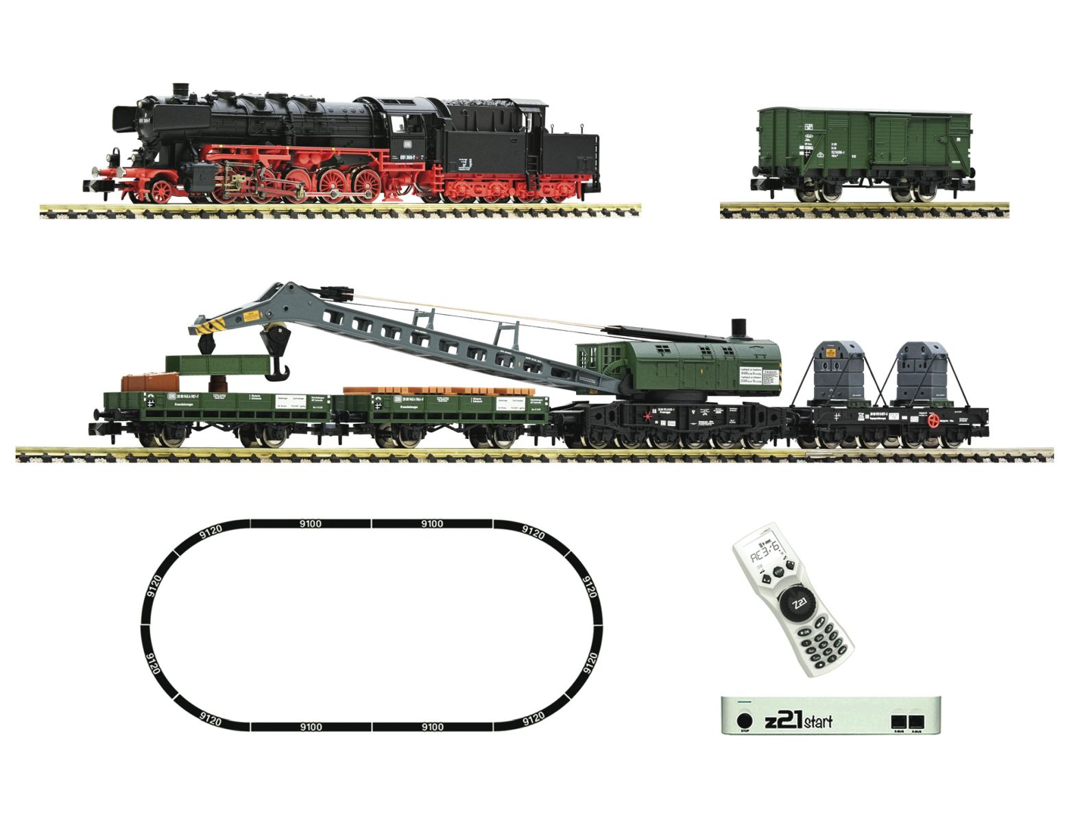 Fleischmann 5170004 - Digitales Startset mit BR 051 und Kranzug, DB, Ep.IV, z21start