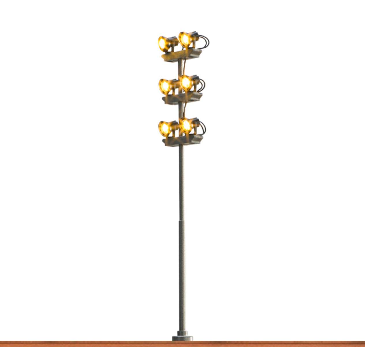 Brawa 84110 - Flutlichtmast 6-fach mit Stecksockel und LED, H= 155mm