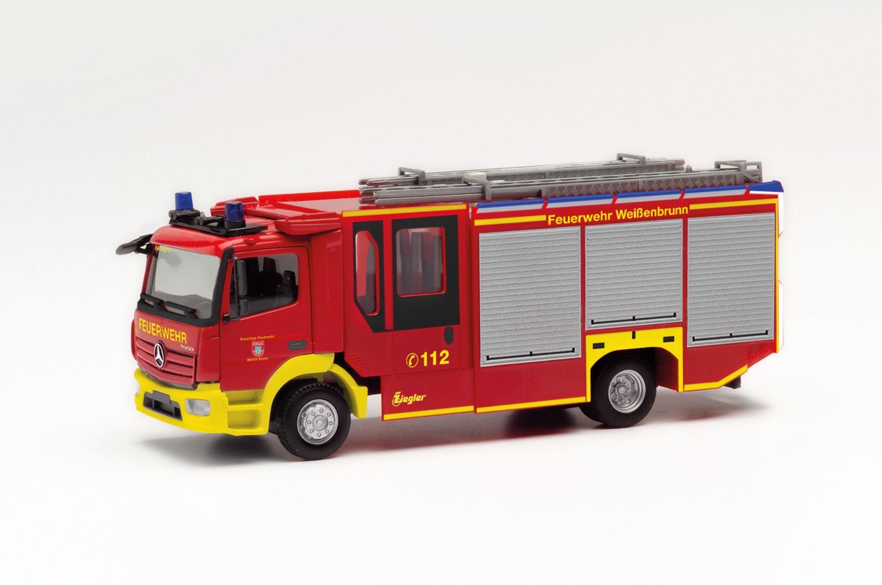 Herpa 097314 - Mercedes-Benz Atego `13 Ziegler Z-Cab LF 'Freiwillige Feuerwehr Weißenbrunn'