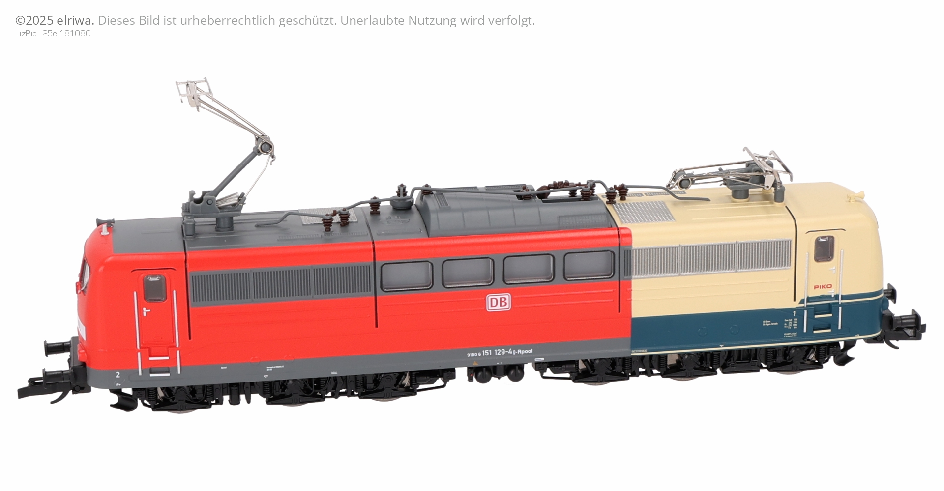 Piko 47210 - E-Lok 151 129 Retro DBAG, Railpool, Ep.VI, DC-Sound