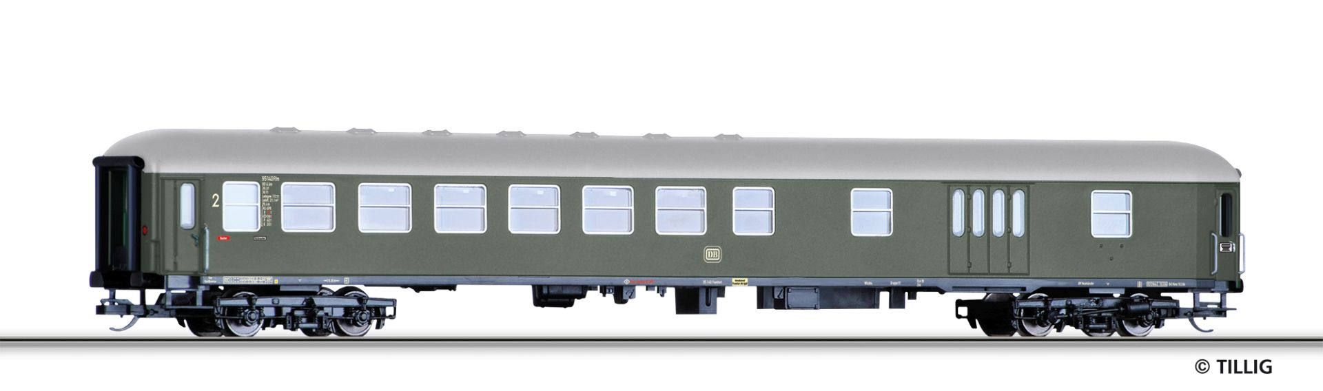 Tillig 16219 - Personenwagen 2. Klasse mit Gepäckabteil BD4üm-61, DB, Ep.III