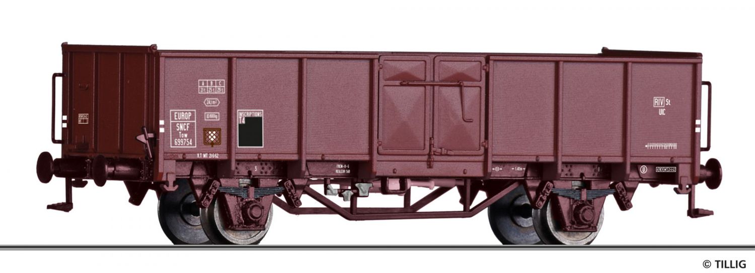 Tillig 14078 - Offener Güterwagen Tow, SNCF, Ep.III