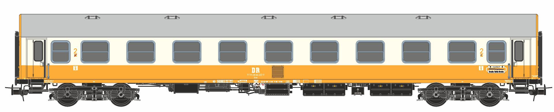 Robo XXXXXX-B - 8er Set Personenwagen 'Städteexpress', DR, Ep.IV, mit Innenbeleuchtung