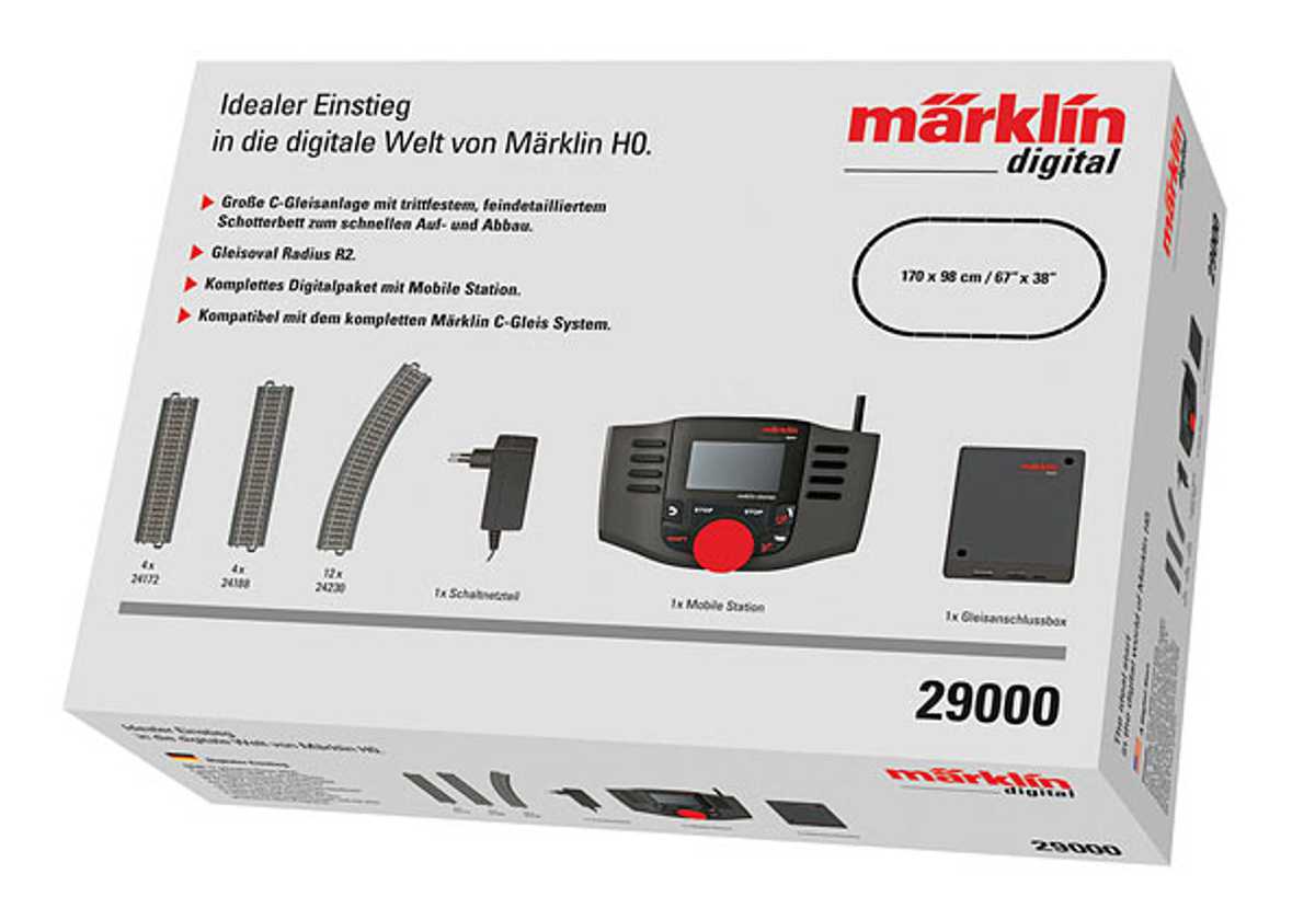 Märklin 29000 - Digital-Startpackung mit Mobil Station 2, inkl. Gleisoval