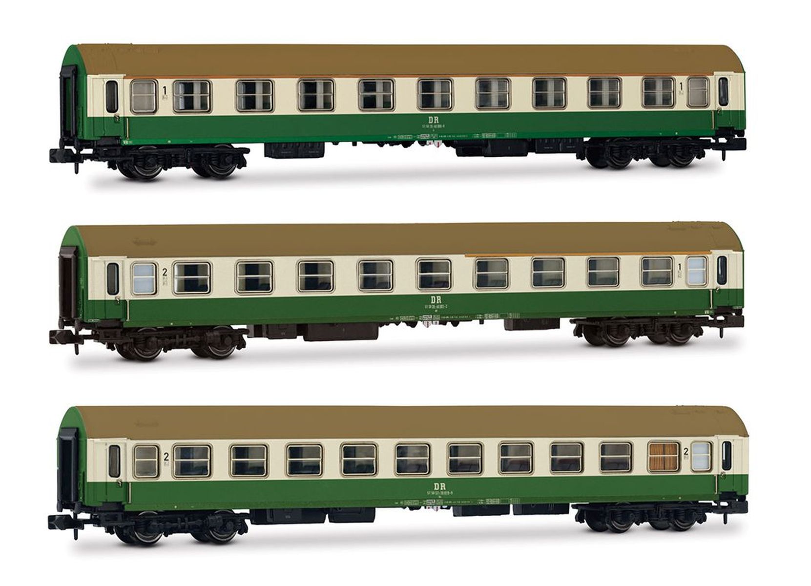 Arnold HN4482 - 3er Set Personenwagen OSShD-Wagen Typ B, DR, Ep.IV